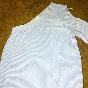 Light blue one shoulder sweater